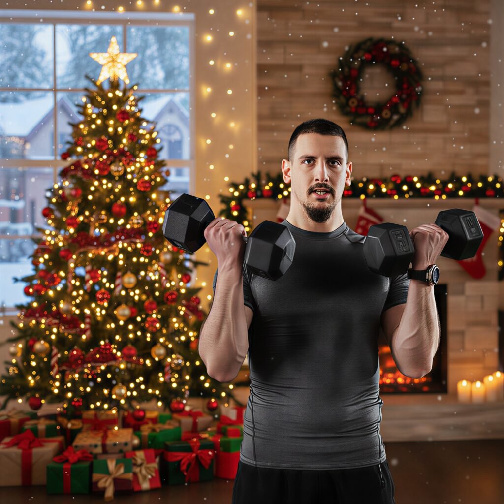 Hex Rubber Dumbbell Set for No Rolling