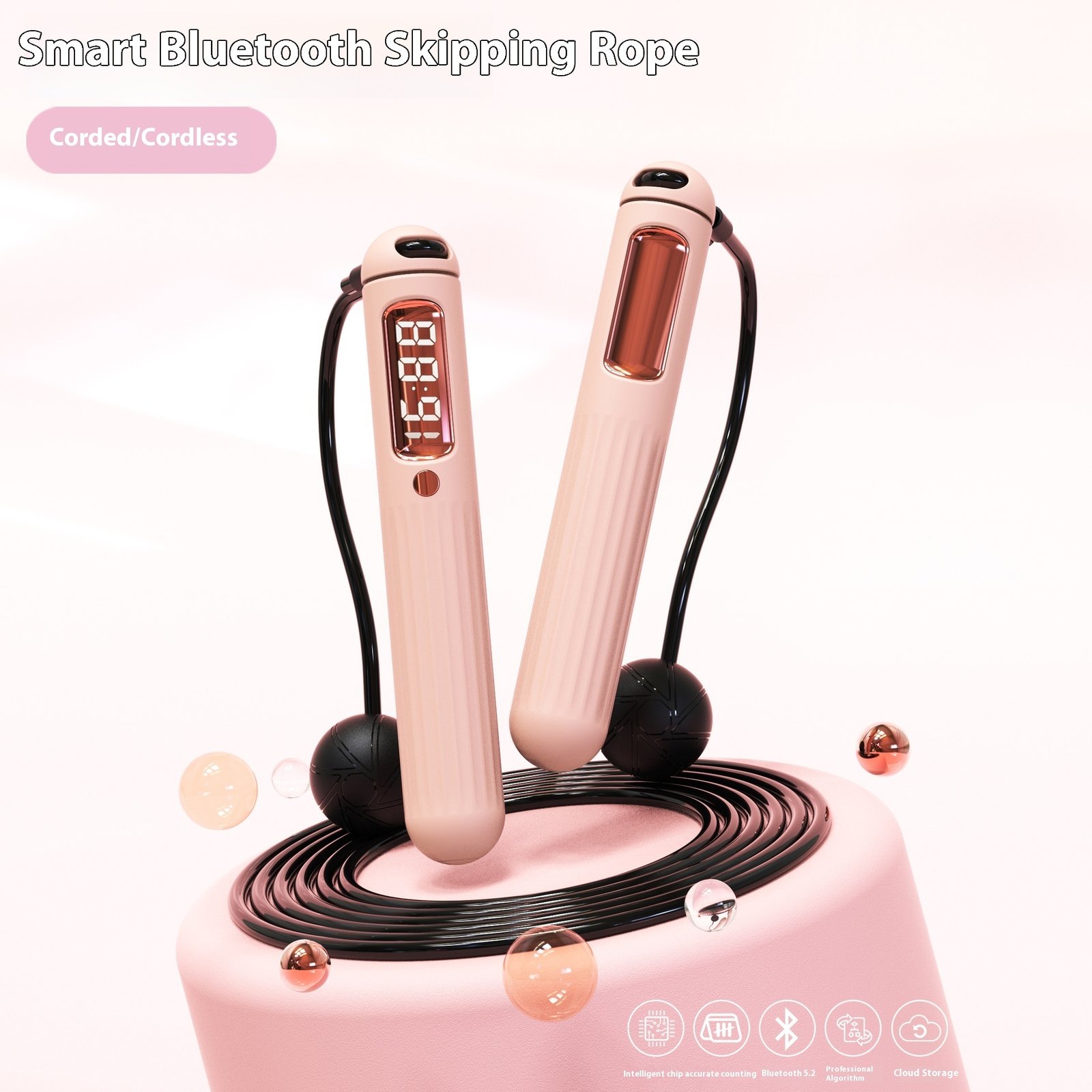 Smart Bluetooth Skipping Rope With CounterFitness Weight Bearing Ball – Image 2