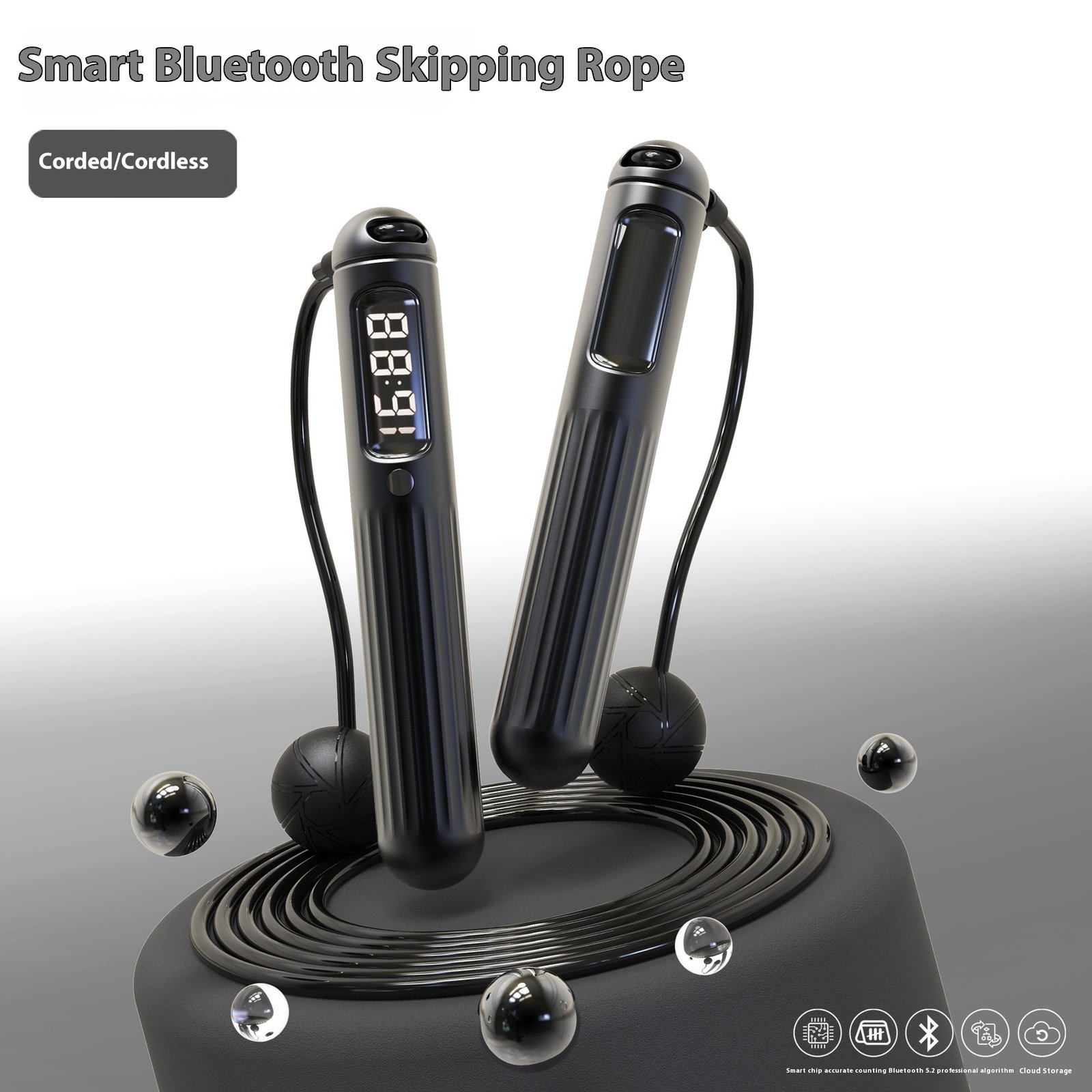 Smart Bluetooth Skipping Rope With CounterFitness Weight Bearing Ball – Image 4